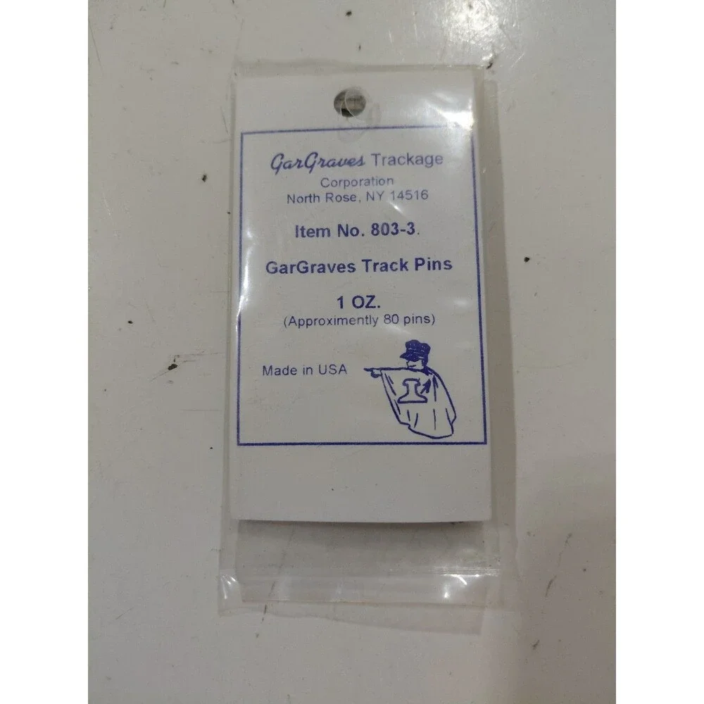 NIP Gargraves Trackage 803-3 Train O Gauge Model Railroad Track Pins 80ct